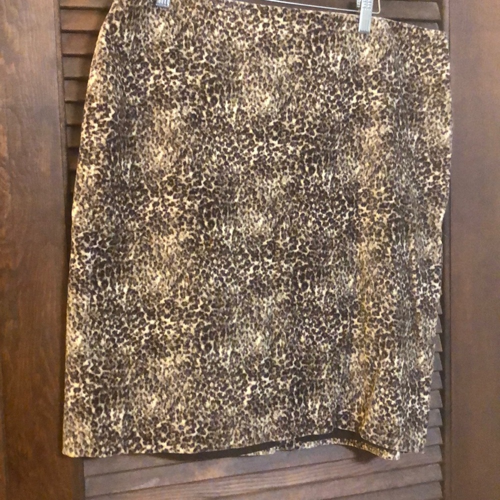 Talbots Animal Print Skirt Size 14